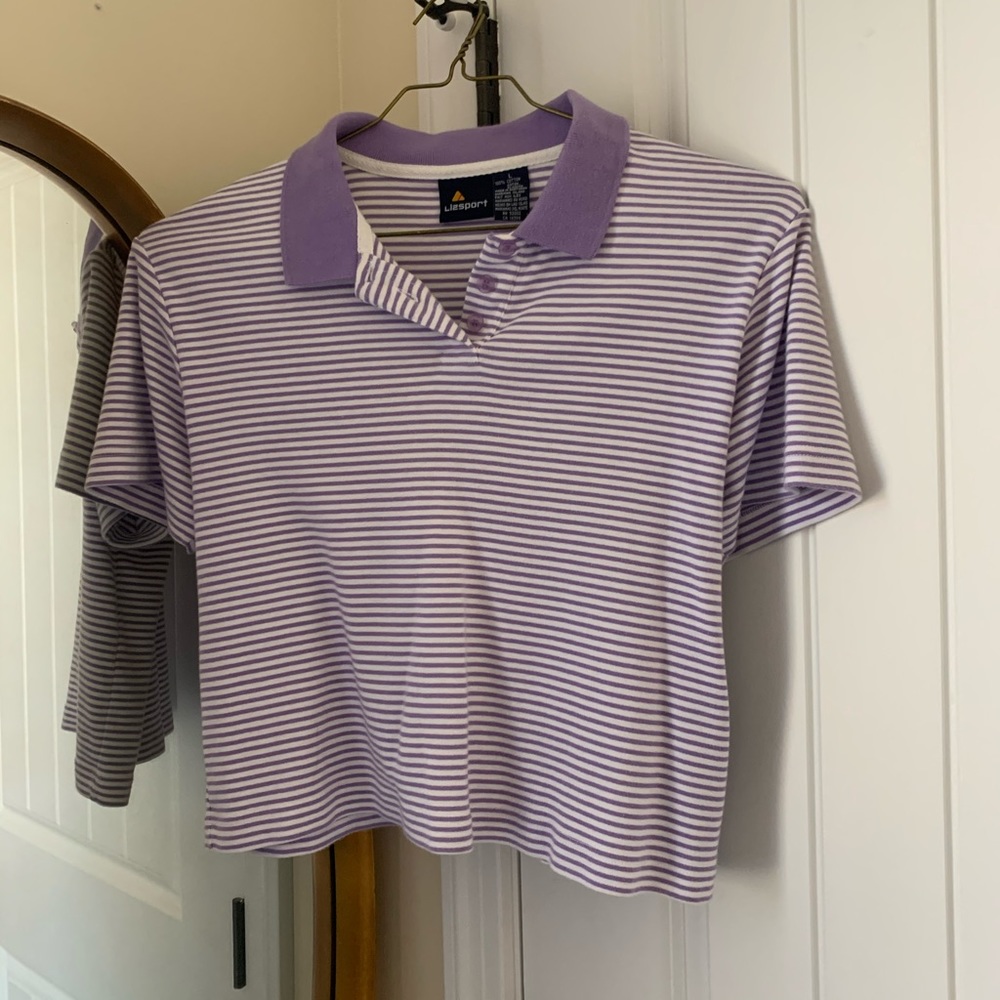Lizsport Striped Polo